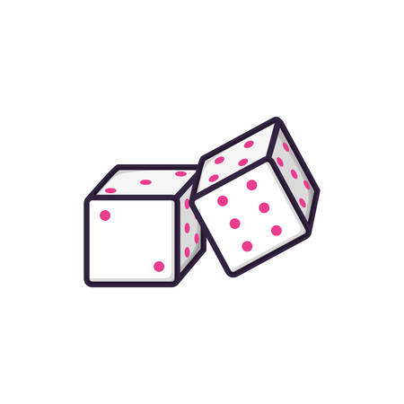 dices cubes casino game icons vector illustration designのイラスト素材