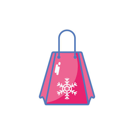 gift bag with christmas season design on white background vector illustration designのイラスト素材