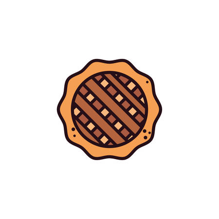 delicious and fresh cake in white background vector illustration designのイラスト素材