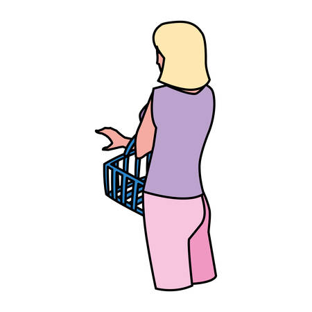 buyer woman design, shop store market shopping commerce retail buy and paying theme Vector illustrationのイラスト素材