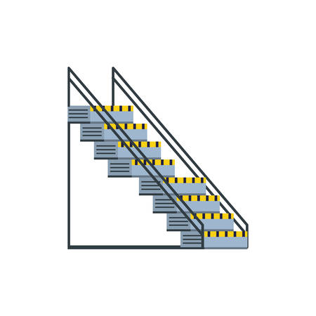industrial factory stairs scene vector illustration designのイラスト素材