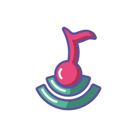 musical note on white background vector illustration designのイラスト素材