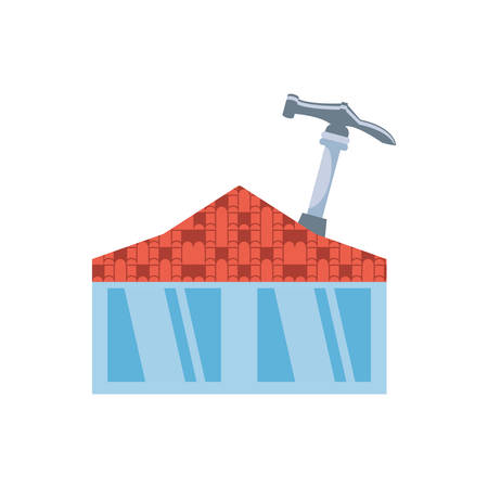 House design, under construction work repair progress reconstruction industry and build theme Vector illustrationのイラスト素材