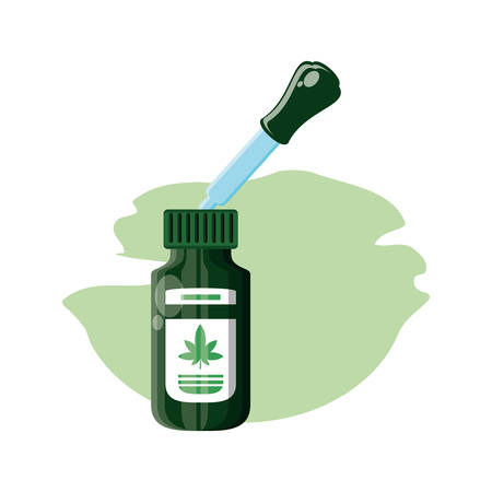 cannabis bottle product dropper icon vector illustration designのイラスト素材