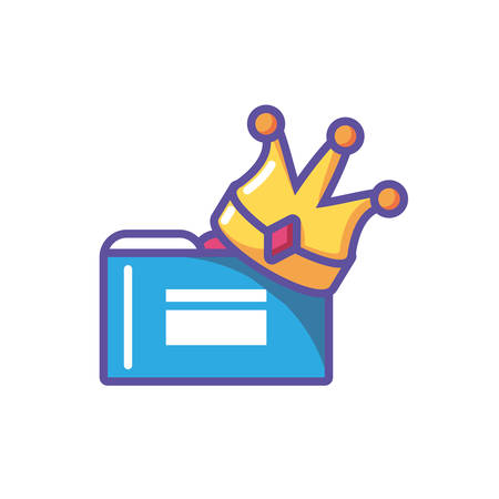 folder with file sheet in white background vector illustration designのイラスト素材