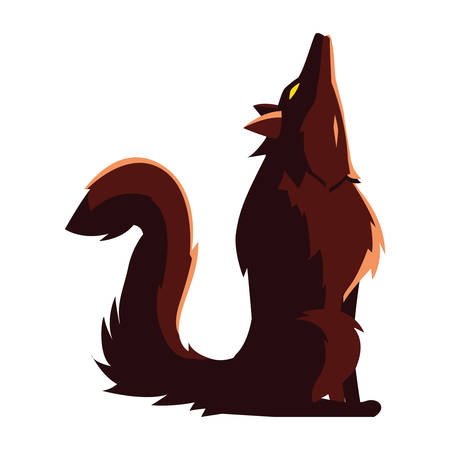 werewolf design, Halloween holiday horror scary celebration autumn dark and party theme Vector illustrationのイラスト素材