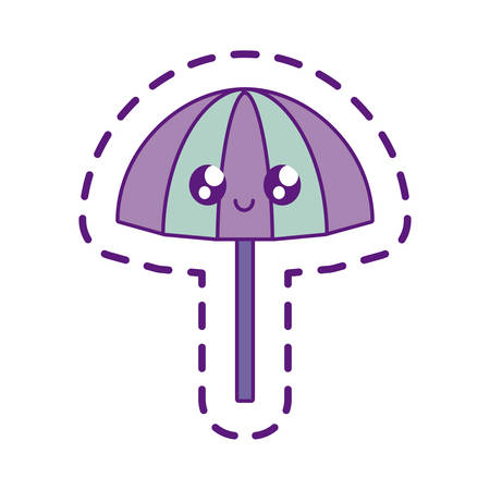 patch of beach umbrella open   vector illustration designのイラスト素材