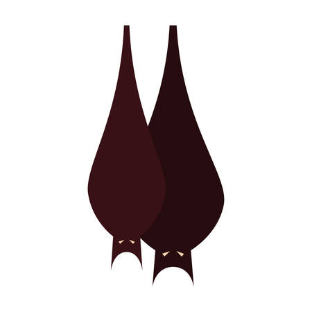 hang bats happy halloween celebration design vector illustrationのイラスト素材