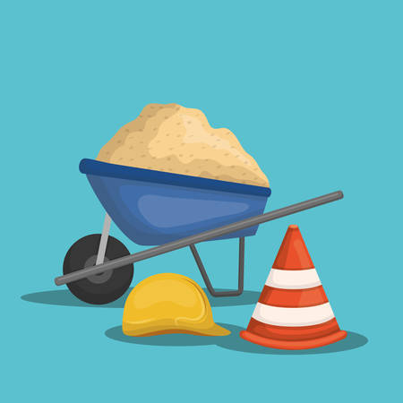 worker under construction place vector illustration desingのイラスト素材