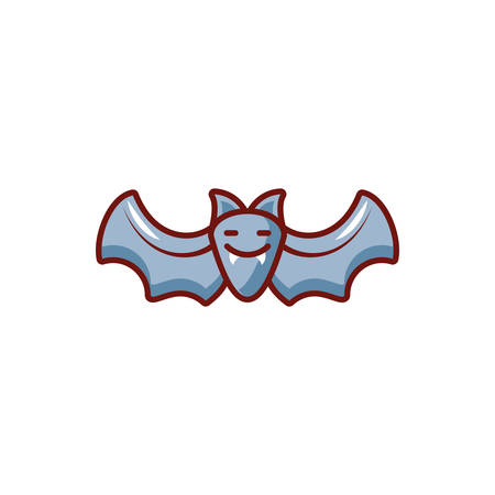 bat flying on white background vector illustration designのイラスト素材