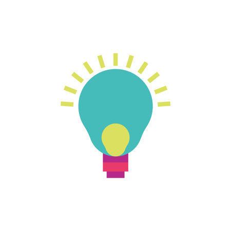 Light bulb design, Energy power technology electricity illumination and innovation theme Vector illustrationのイラスト素材