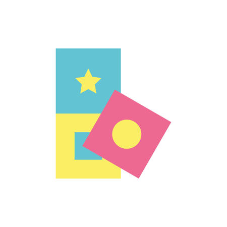 cubes toy design of Childhood play fun kid game gift object little and present theme Vector illustrationのイラスト素材