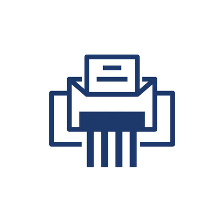 Paper and shredder design, Document data archive storage organize business office and information...