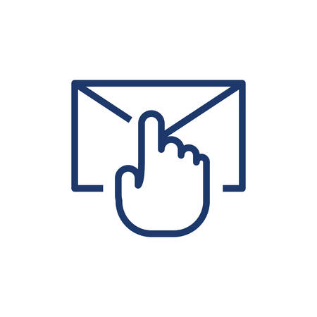 Envelope and cursor design, Message email mail letter marketing communication card and document theme Vector illustrationのイラスト素材