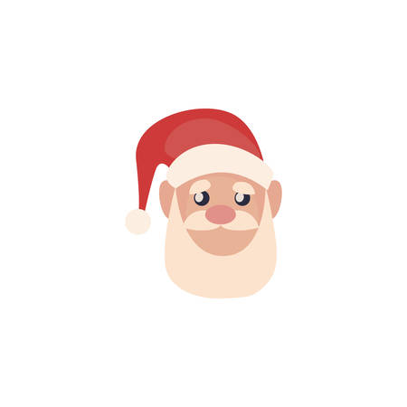 head of santa clous in white background vector illustration designのイラスト素材