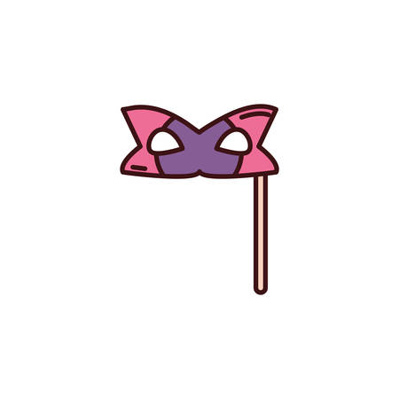 carnival mask flat on white background vector illustration designのイラスト素材