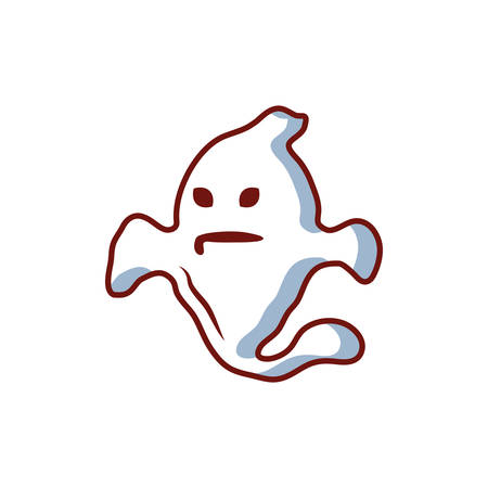 ghost of halloween on white background vector illustration designのイラスト素材