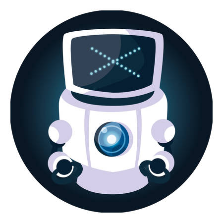 Robot design, Robotic tecnology futuristic toy machine cyborg science and android theme Vector illustrationのイラスト素材