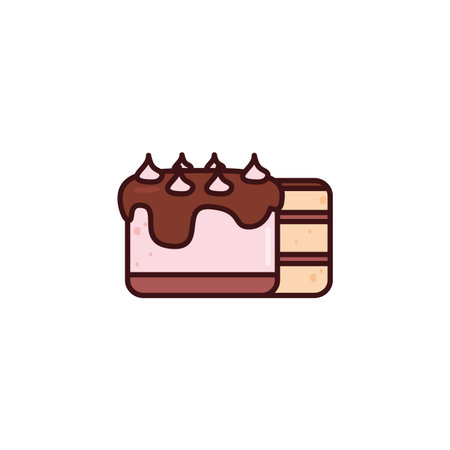 birthday cake flat in white background vector illustration design
