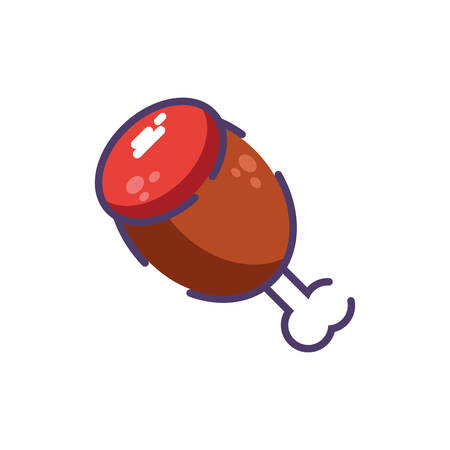 chicken prey on white background vector illustration designのイラスト素材