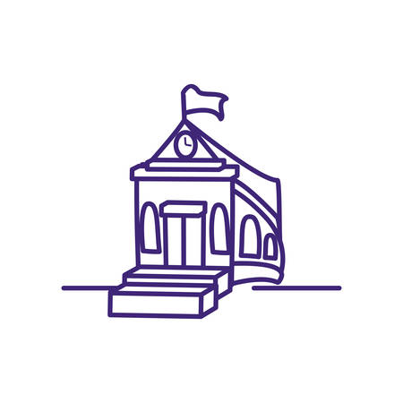school building facade isolated icon vector illustration designのイラスト素材