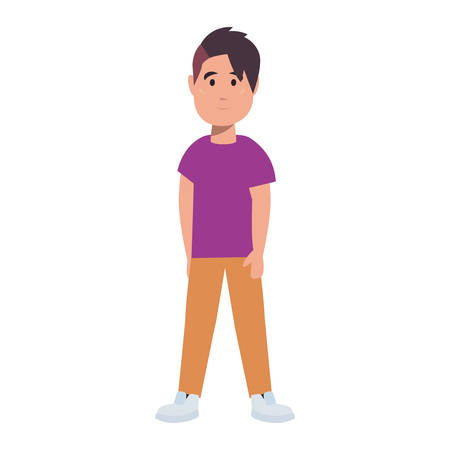 young man in casual clothes on white background vector illustrationのイラスト素材