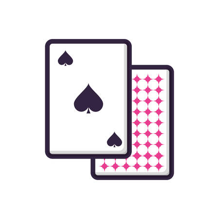poker casino game cards icons vector illustration designのイラスト素材