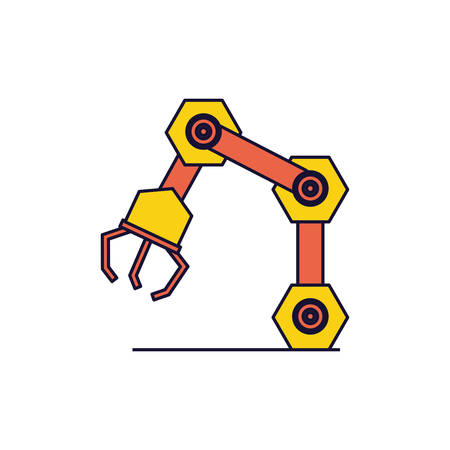 robotic hand industrial technology vector illustration designのイラスト素材