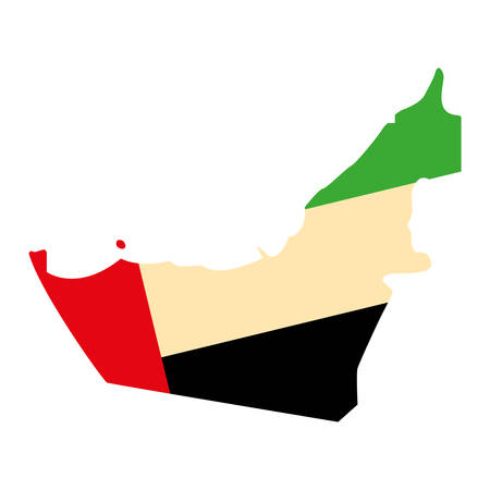 arab emirates map flag symbol icon vector illustrationのイラスト素材