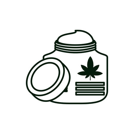 cannabis bottle product with pomade vector illustration designのイラスト素材