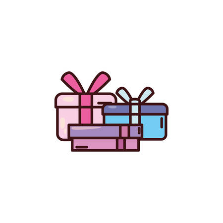 gift box with ribbon on white background vector illustration designのイラスト素材