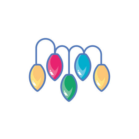 christmas balls hanging in white background vector illustration designのイラスト素材