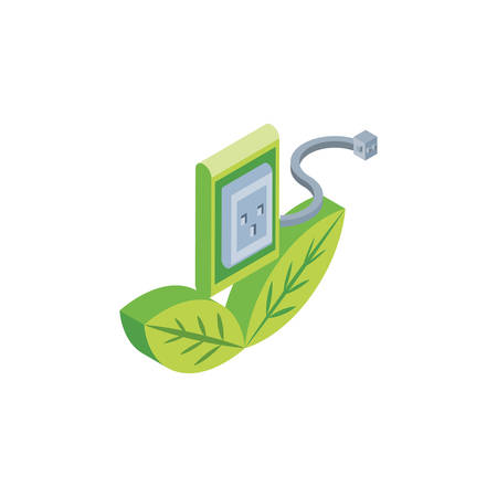 renewable energy outlet on white background vector illustration designのイラスト素材