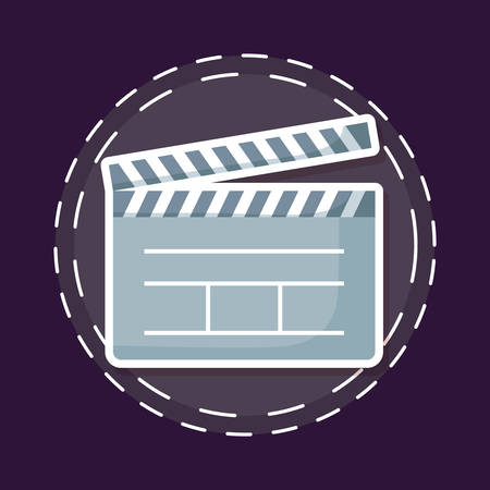 patch of clapboard cinema director isolated icon vector illustration designのイラスト素材