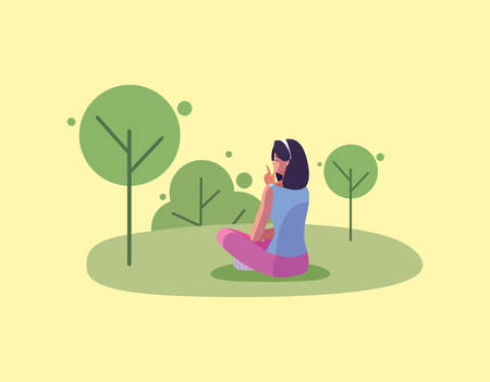 Avatar woman design, Girl female person people human and social media theme Vector illustrationのイラスト素材