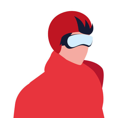 man wearing sportswear lifestyle vector illustration designのイラスト素材