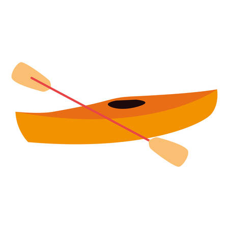 kayaking with paddles equipment extreme sport vector illustrationのイラスト素材