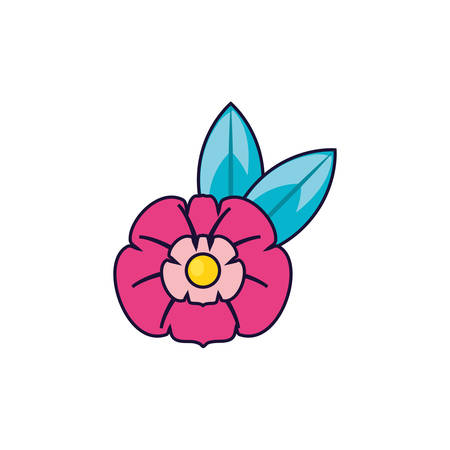 Flower design, floral nature plant ornament garden decoration and botany theme Vector illustrationのイラスト素材