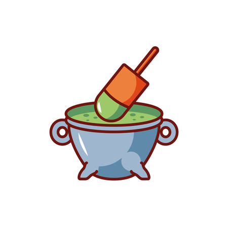 potion bubbly of witch on white background vector illustration designのイラスト素材