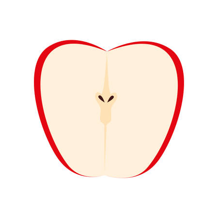 apple cut cooking icon on white background vector illustrationのイラスト素材