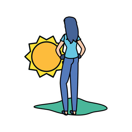 Avatar woman design, Girl female person human and beauty theme Vector illustrationのイラスト素材