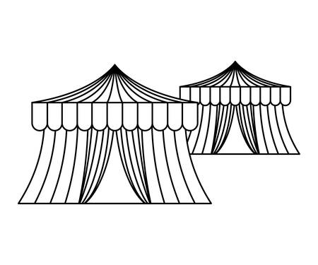 circus tents carnival isolated icon vector illustration designのイラスト素材