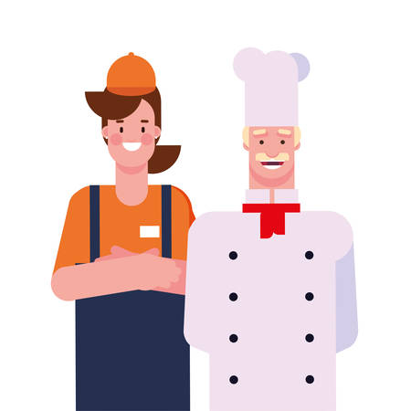 happy labor day - people professional occupation vector illustrationのイラスト素材