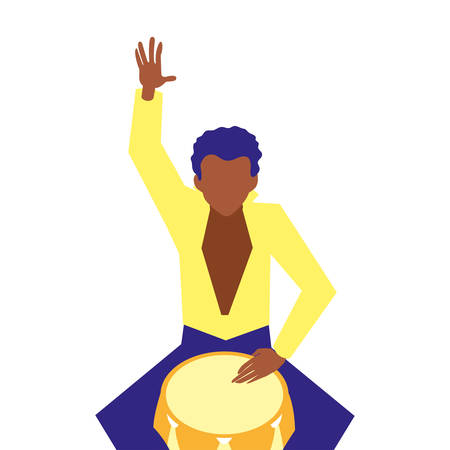 musician man drum playing music design vector illustrationのイラスト素材