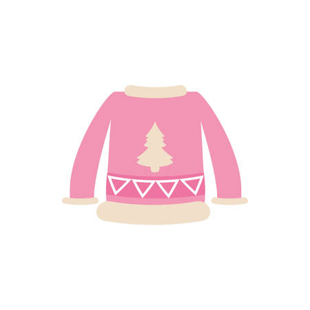 Sweater design, Merry chritmas winter season decoration card invitation celebration and holiday theme Vector illustrationのイラスト素材