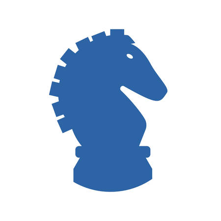 Horse chess piece design, Game strategy competition hobby play knight sport and win theme Vector illustrationのイラスト素材