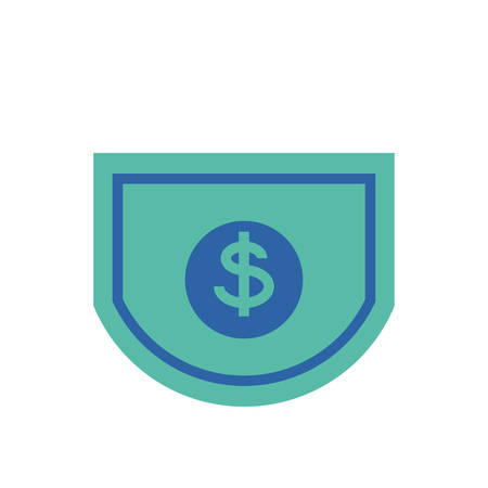 bill icon of Money financial item commerce market payment buy currency accounting and invest theme Vector illustrationのイラスト素材
