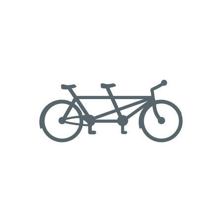 bike for two design, Vehicle bicycle cycle healthy lifestyle sport and leisure theme Vector illustrationのイラスト素材