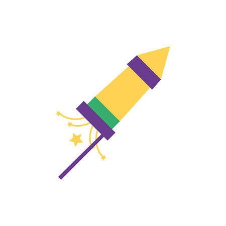 Mardi gras firework design, Party carnival decoration celebration festival holiday fun new orleans and traditional theme Vector illustrationのイラスト素材