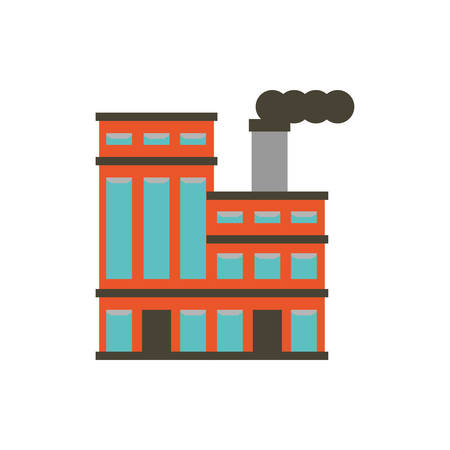 Industrial factory and smoke design, Pollution environment dirty danger industry plant chemical and toxic theme Vector illustrationのイラスト素材